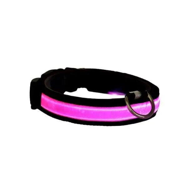 Petzz Işıklı Ayarlanabilir Flaşörlü Kedi ve Köpek Boyun Tasması Pembe 45-52 Cm / 2.5
