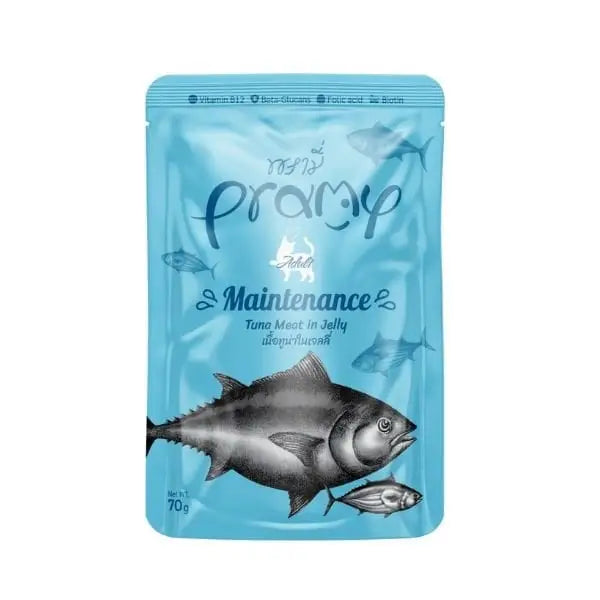 Pramy Maintenance Jöle İçinde Yağsız Ton Balıklı Pouch Yetişkin Konserve Kedi Maması 70 Gr