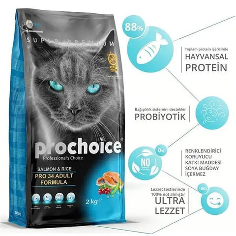 Pro Choice 34 Adult Somonlu Yetişkin Kedi Maması 15 Kg