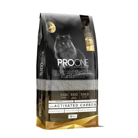 Pro One Hypoallergenic Aktif Karbonlu İnce Taneli Sodyum Bentonit Kedi Kumu 10 Kg