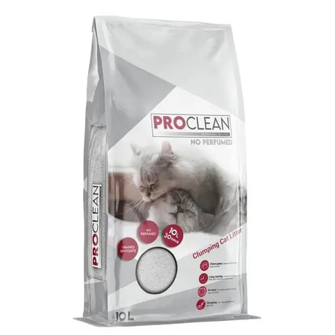 Proclean Naturel Kokusuz Topaklanan Kedi Kumu İnce Taneli 10 Lt