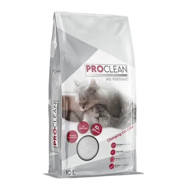 Proclean Naturel Kokusuz Topaklanan Kedi Kumu Kalın Taneli 10 Lt