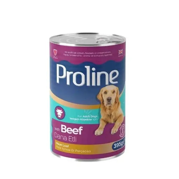 Proline Pate İçinde Et Parçacıklı Dana Etli Yetişkin Konserve Köpek Maması 395 Gr