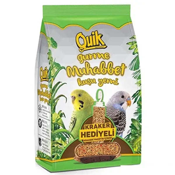 Quik Gurme Kraker Hediyeli Muhabbet Kuşu Yemi 500 Gr