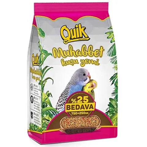 Quik Muhabbet Kuşu Yemi 1 Kg