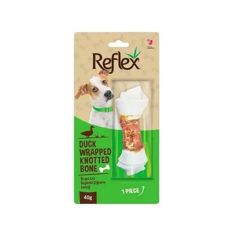 Reflex ördek Etli Düğümlü çiğneme Kemiği Köpek ödülü 40 Gr