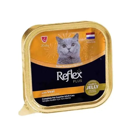 Reflex Plus Jöle İçinde Parça Dana Etli Yetişkin Konserve Kedi Maması 85 Gr