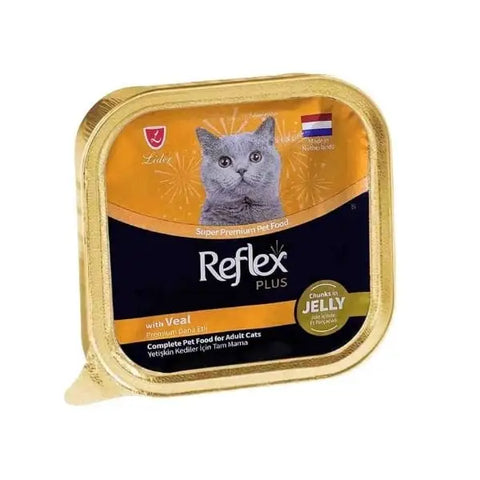 Reflex Plus Jöle İçinde Parça Dana Etli Yetişkin Konserve Kedi Maması 85 Gr