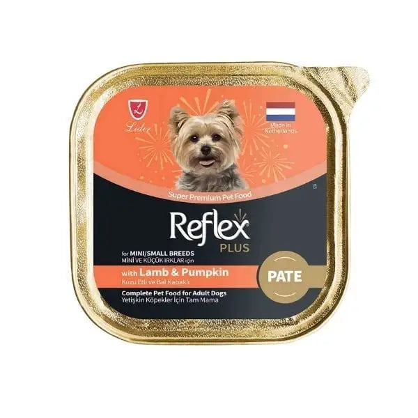 Reflex Plus Pate Kuzu Etli ve Bal Kabaklı küçük Irk Yetişkin Konserve Köpek Maması 85 Gr