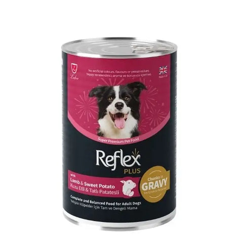 Reflex Plus Sos İçinde Kuzu Etli ve Tatlı Patatesli Yetişkin Konserve Köpek Maması 400 Gr