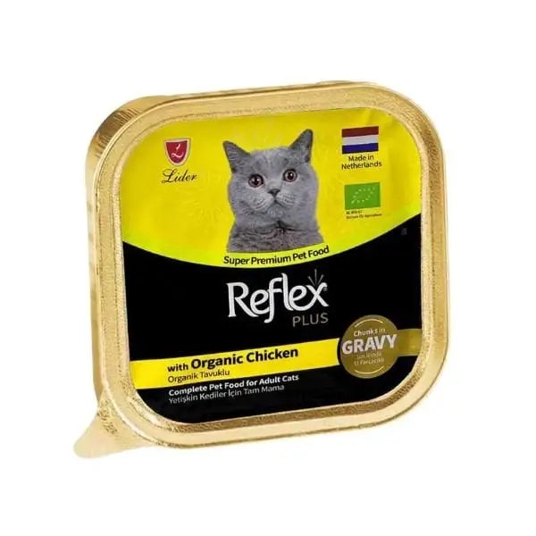 Reflex Plus Sos İçinde Parça Organik Tavuk Etli Yetişkin Konserve Kedi Maması 85 Gr