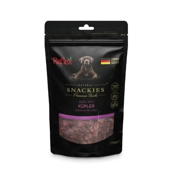 Reflex Snackies Natural Kuzu Etli Küp Tahılsız Köpek ödül Maması 80 Gr