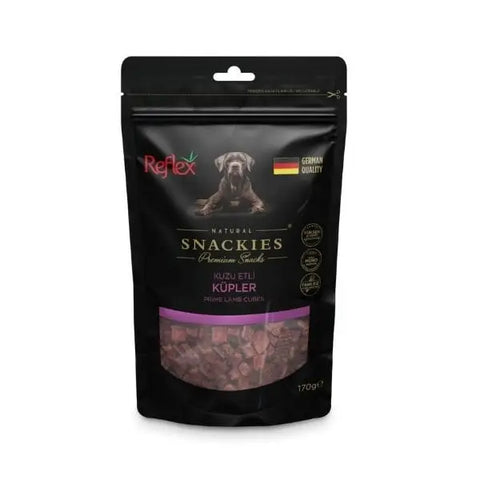 Reflex Snackies Natural Kuzu Etli Küp Tahılsız Köpek ödül Maması 80 Gr