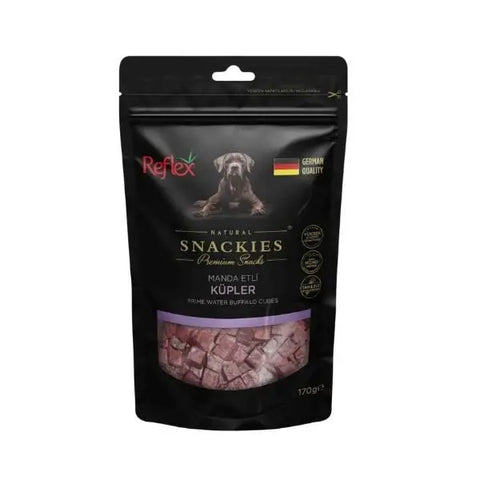 Reflex Snackies Natural Manda Etli Küp Tahılsız Köpek ödül Maması 170 Gr