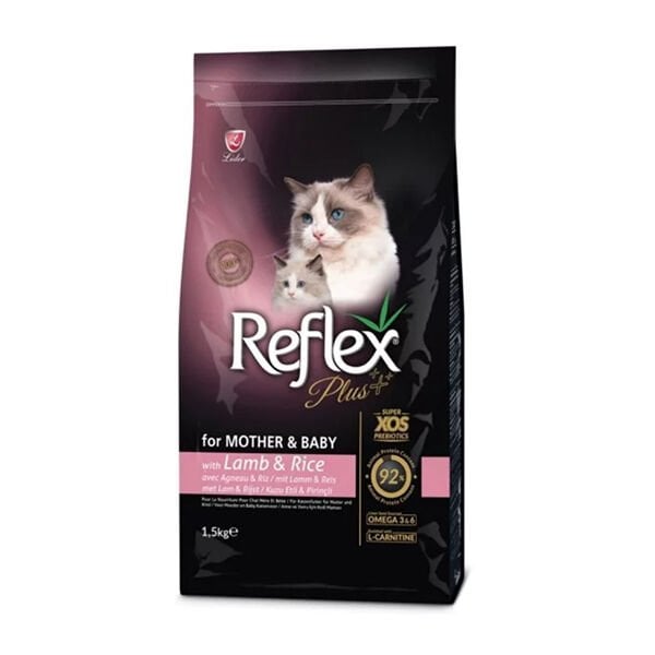 Reflex Plus MotherBaby Kuzu Etli Anne ve Yavru Kedi Maması 1.5 Kg