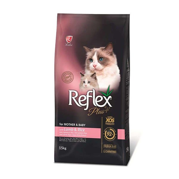 Reflex Plus MotherBaby Kuzu Etli Anne ve Yavru Kedi Maması 15 Kg
