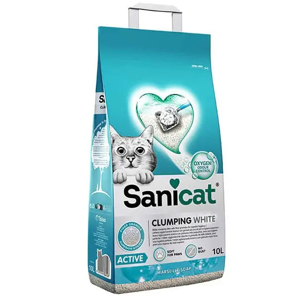 Sanicat Active Marsilya Sabunlu Topaklaşan Kedi Kumu İnce 10 Lt