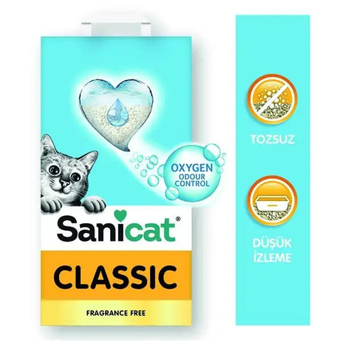 Sanicat Classic Oksijen Kontrollü Ultra Emici Kedi Kumu 20 Lt