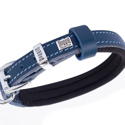 Doggie Konfor Deri Köpek Boyun Tasması Small Royal Mavi 1.5x20-30 Cm