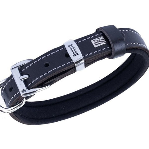 Doggie Comfort Deri Kemik Süslü Köpek Boyun Tasması Medium Siyah 2x35-40 Cm