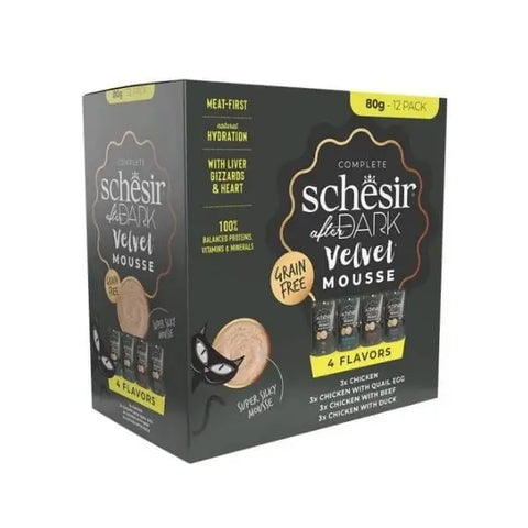 Schesir After Dark Velvet Et Suyunda Karışık Lezzetler Pouch Yetişkin Konserve Kedi Maması 12 Adet
