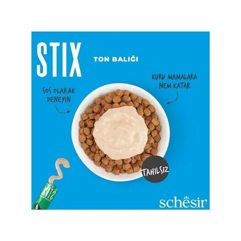 Schesir Cat Stick Ton Balıklı Sıvı Kedi ödül Maması 6 Adet 15 Gr