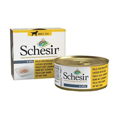 Schesir Jelly Pouch Tavuklu ve Domuzlu Fileto Konserve Yetişkin Köpek Maması 150 Gr