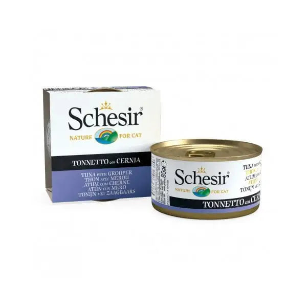 Schesir Ton Balıklı ve Orfoz Jöleli Konserve Yetişkin Kedi Maması 85 Gr