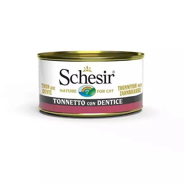 Schesir Ton Balıklı ve Sinarit Jöleli Konserve Yetişkin Kedi Maması 85 Gr