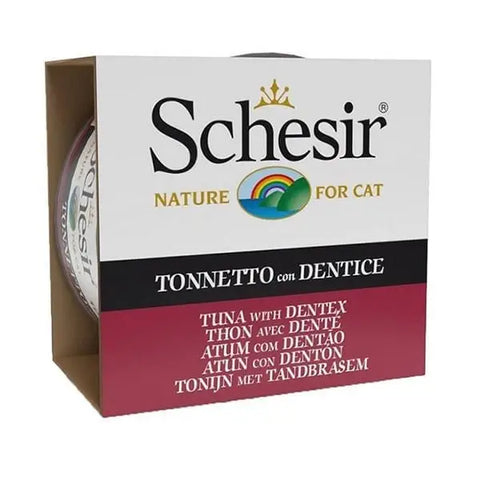 Schesir Ton Balıklı ve Sinarit Jöleli Konserve Yetişkin Kedi Maması 85 Gr