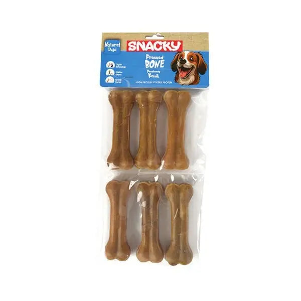 Snacky Natural Preslenmiş Yüksek Proteinli Köpek çiğneme Kemiği 6 Adet 165 Gr