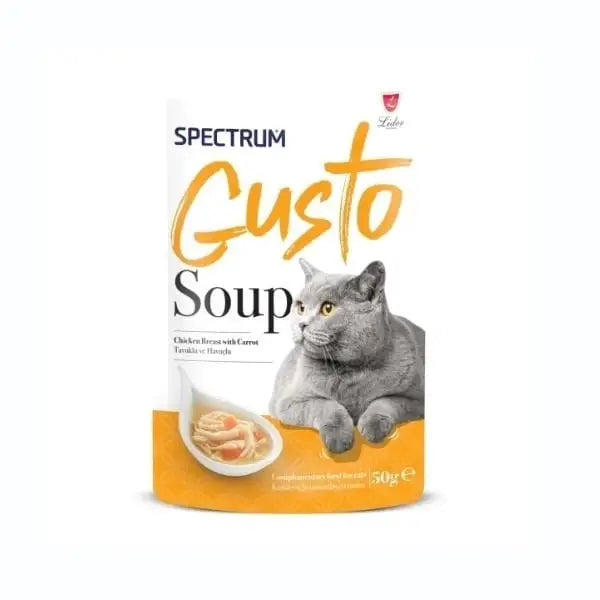 Spectrum Gusto Soup Tavuklu ve Havuçlu Kedi çorbası 50 Gr