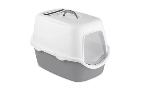 Stefanplast Cathy Filtreli Kapalı Kedi Tuvaleti Beyaz/gri 56x40x40 Cm