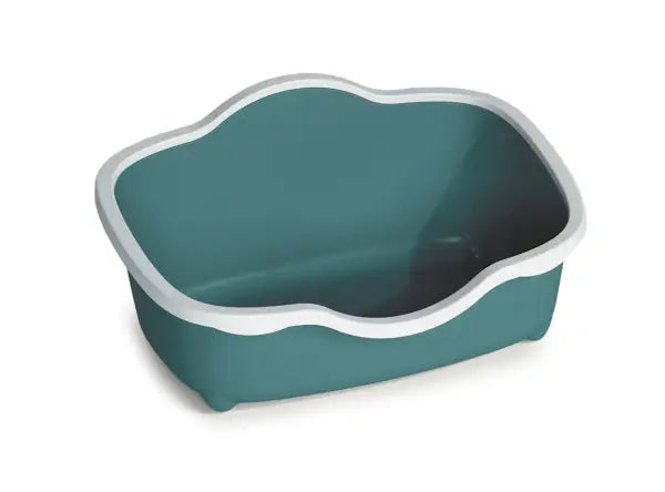 Stefanplast Tres Chic Açık Kedi Tuvaleti Beyaz/yeşil 56x38.5x26 Cm