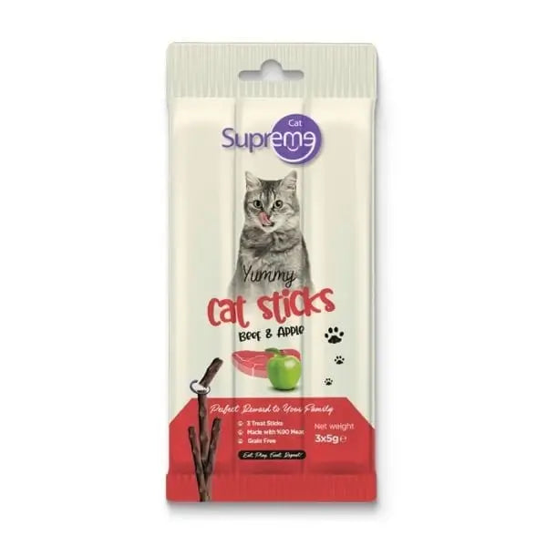 Supreme Cat Sığır Etli ve Elmalı Stick Kedi ödül Maması 3x5 Gr