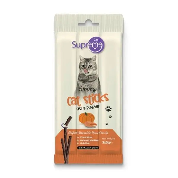 Supreme Cat Ton Balıklı ve Bal Kabaklı Stick Kedi ödül Maması 3x5 Gr