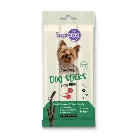 Supreme Dog Kuzu Etli küçük Irk Stick Köpek ödül Maması 3x5 Gr