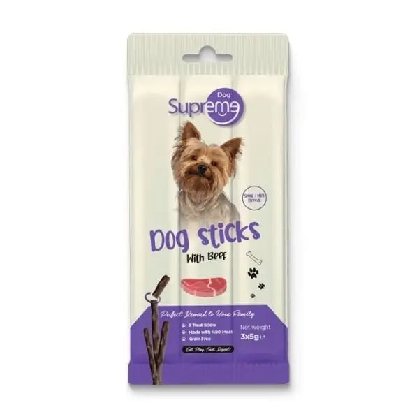 Supreme Dog Sığır Etli küçük Irk Stick Köpek ödül Maması 3x5 Gr