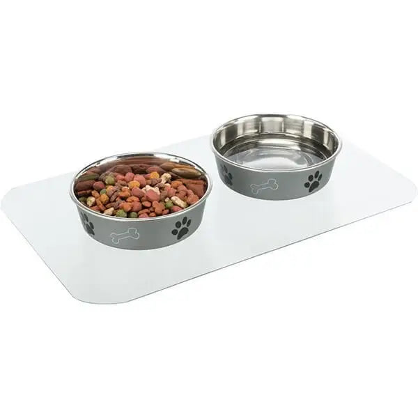 Trixie Köpek Plastik Mama ve Su Kabı Servisi şeffaf 48x30 Cm