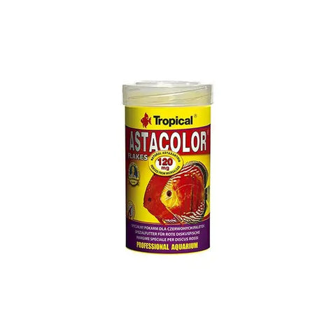 Tropical Astacolor Flakes Kırmızı Discus Balıkları için Astaksantinli Pul Yem 100 Ml