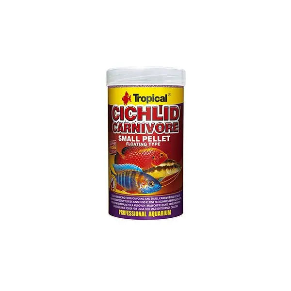 Tropical Cichlid Carnıvore Pellet Etobur Balıkları için Renklendirici Balık Yemi Small 1000 Ml 360