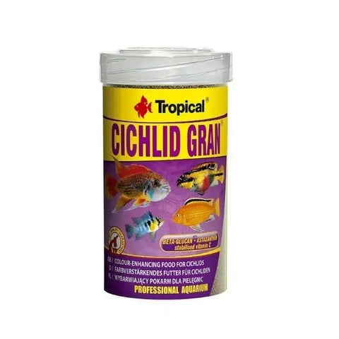 Tropical Cichlid Gran Ciklet Balıkları için Renklendirici Granül Balık Yemi 100 Ml 55 Gr