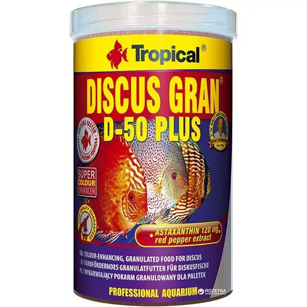 Tropical Discus Gran D-50 Plus Balıkları için Renklendirici Granül Balık Yemi 1000 Ml 440 Gr