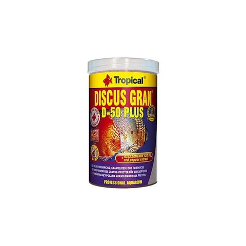 Tropical Discus Gran D-50 Plus Balıkları için Renklendirici Granül Balık Yemi 100 Ml 44 Gr