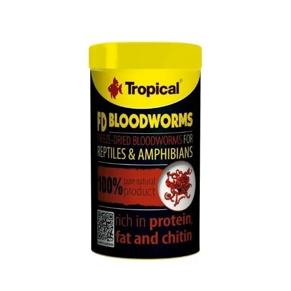 Tropical Fd Bloodworms Kurutulmuş Kan Kurdu Sürüngen Yemi 250 Ml 17 Gr