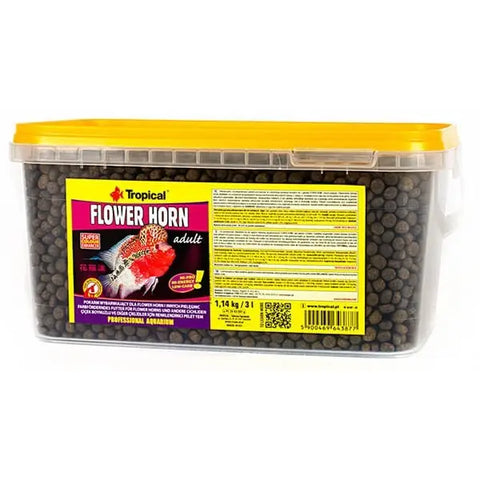 Tropical Flower Horn Adult çiçek Boynuzlu ve Diğer Cichlid için Renklendirici Pellet Balık Yemi 3