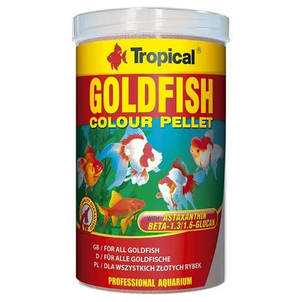 Tropical Goldfish Colour Pellet Japon Balıkları için Balık Yemi 100 Ml 30 Gr