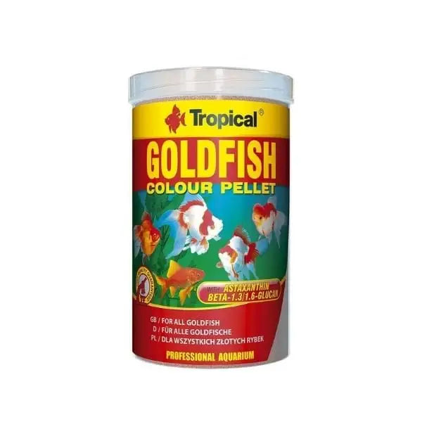 Tropical Goldfish Colour Pellet Japon Balıkları için Renklendirici Granül Balık Yemi Small 250 Ml