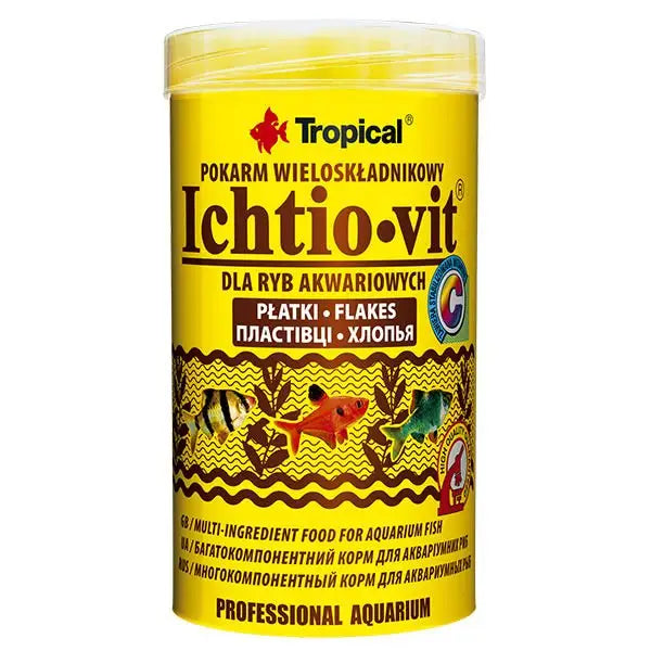 Tropical İchtio-vit Zengin İçerikli Pul Balık Yemi 1000 Ml 200 Gr