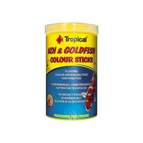 Tropical Koi Goldfish Colour Sticks Havuz Balıkları için Renklendirici Temel Balık Yemi 1000 Ml 80